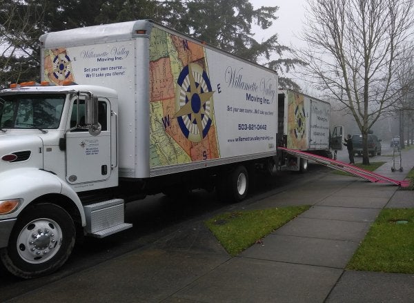 Willammette valley's trucks lined up, OR